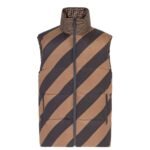 FENDI GILET BROWN NYLON VEST