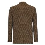 FENDI JACKET FF JACQUARD FABRIC BLAZER