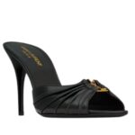 SAINT LAURENT BABYLONE MULES IN SMOOTH LEATHER