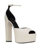 SAINT LAURENT JODIE PLATFORM SANDALS IN SMOOTH LEATHER