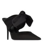 SAINT LAURENT BARBARA MULES IN SATIN CREPE