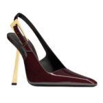 SAINT LAURENT LEE SLINGBACK PUMPS IN PATENT LEATHER