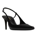 SAINT LAURENT VENDOME SLINGBACK PUMPS IN GLAZED LEATHER
