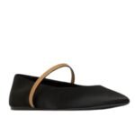 SAINT LAURENT GIO BALLET FLATS IN SATIN CREPE