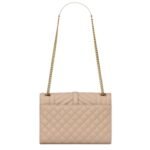 SAINT LAURENT ENVELOPE MEDIUM IN QUILTED GRAIN DE POUDRE EMBOSSED LEATHER