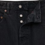 SAINT LAURENT 90S BAGGY JEANS IN BLACK ROCK DENIM