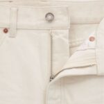SAINT LAURENT 70S JEANS IN ALMOND MILK DENIM