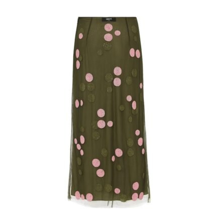 FENDI EMBROIDERED TULLE SKIRT