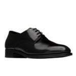 SAINT LAURENT ADRIEN DERBIES IN GLAZED LEATHER