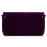 TOM FORD VELVET WALLIS E/W SHOULDER BAG PURPLE