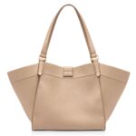 TOM FORD GRAIN LEATHER TARA MEDIUM TOTE LIGHT BEIGE