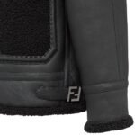 FENDI BLACK NYLON WINDBREAKER JACKET