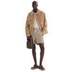 FENDI BROWN LEATHER AND MINK JACKET