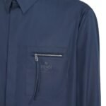 FENDI BLUE COTTON SHIRT