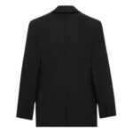 SAINT LAURENT TUXEDO JACKET IN GRAIN DE POUDRE