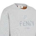 FENDI GRAY JERSEY SWEATSHIRT