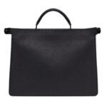 FENDI PEEKABOO ISEEU MEDIUM BLACK SELLERIA BAG WITH 713 HAND-SEWN TOPSTITCHES