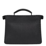 FENDI PEEKABOO ISEEU SMALL BLACK SELLERIA BAG WITH 526 HAND-SEWN TOPSTITCHES