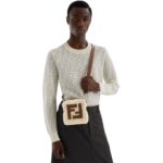 FENDI TOAST WHITE SHEARLING BAG