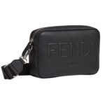 FENDI ROMA CAMERA CASE BLACK LEATHER BAG