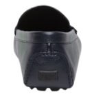 FENDI O LOCK FF JACQUARD AND LEATHER DRIVING SHOES