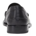 FENDI O LOCK BLACK LEATHER LOAFERS