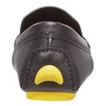 FENDI FF SQUARED BLACK LEATHER DRIVER LOAFERS