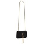 SAINT LAURENT KATE SMALL TASSEL IN GRAIN DE POUDRE EMBOSSED LEATHER