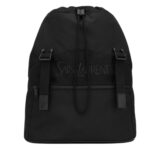 SAINT LAURENT BACKPACK IN ECONYL AND VEGETABLE TANNED LEATHER