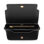 TOM FORD PALMELLATO-EFFECT LEATHER MEDIUM SHOULDER BAG BLACK