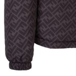 FENDI BLACK NYLON WINDBREAKER JACKET