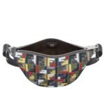 FENDI SMALL MELON CANVAS BAG WITH MULTICOLOR FF EMBROIDERY