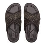 FENDI MULTICOLOR FABRIC SLIDES
