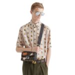 FENDI WHITE SILK FENDILICIOUS SHIRT
