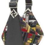 FENDI SMALL MELON CANVAS BAG WITH MULTICOLOR FF EMBROIDERY