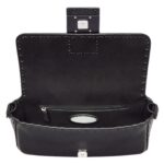 FENDI REGULAR BAGUETTE BLACK SELLERIA BAG WITH 590 HAND-SEWN TOPSTITCHES