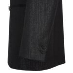 FENDI JACKET BLACK WOOL AND LUREX GABARDINE BLAZER