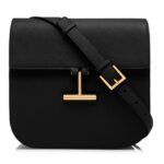 TOM FORD GRAIN LEATHER TARA MEDIUM CROSSBODY BLACK