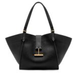 TOM FORD GRAIN LEATHER TARA MEDIUM TOTE LIGHT BEIGE