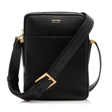 TOM FORD GRAIN LEATHER NORTH SOUTH MESSENGER