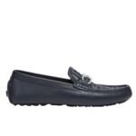 FENDI O LOCK FF JACQUARD AND LEATHER DRIVING SHOES