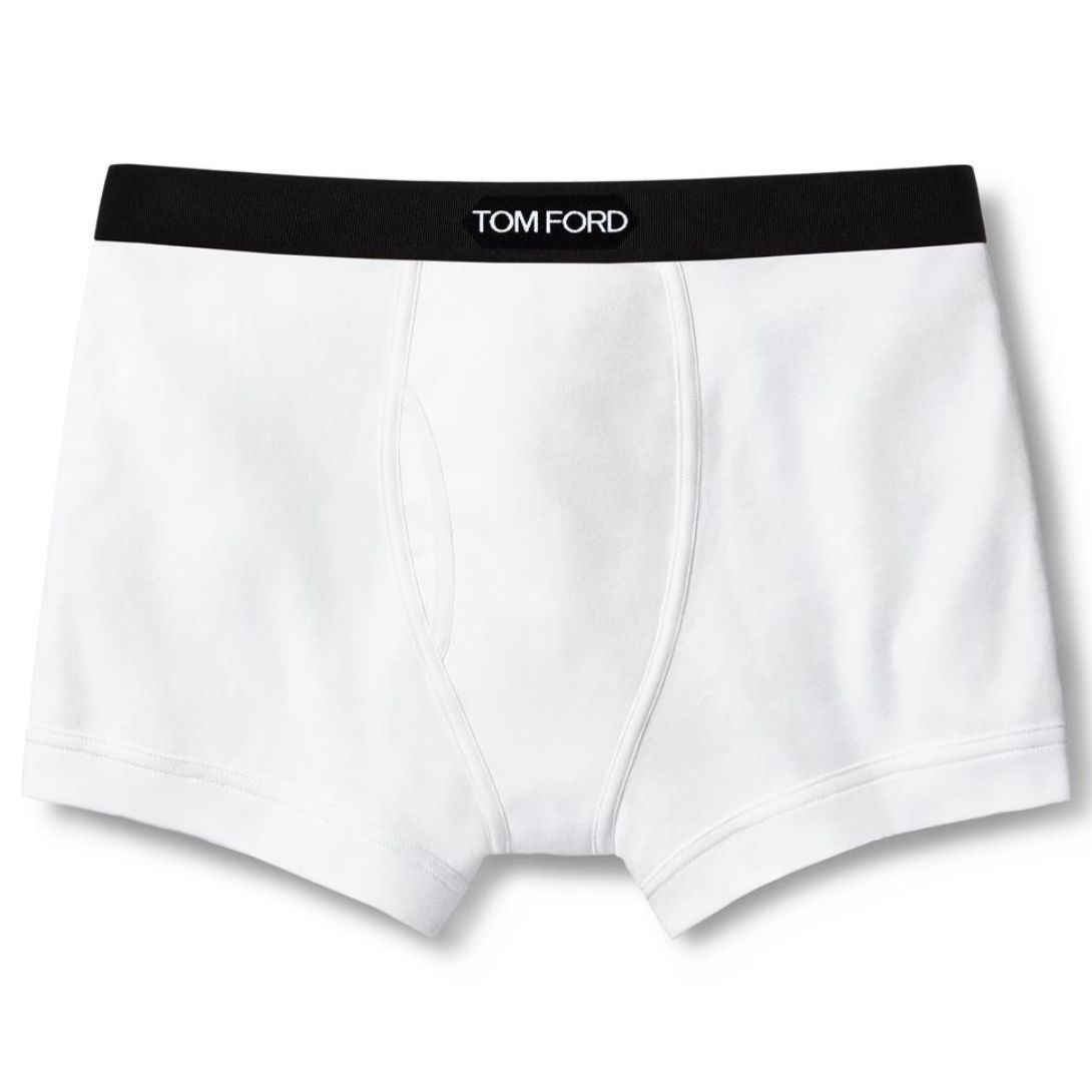 1 TOM FORD COTTON BOXER BRIEFS WHITE