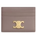 CELINE CARD HOLDER TRIOMPHE IN SHINY CALFSKIN RICE
