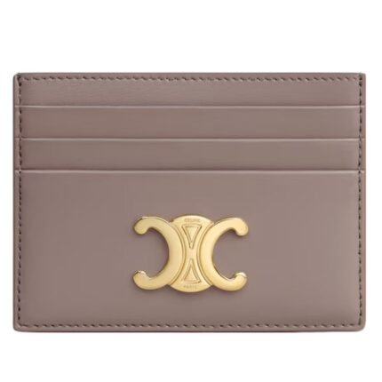 CELINE CARD HOLDER TRIOMPHE IN SHINY CALFSKIN RICE