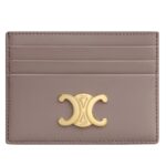 CELINE CARD HOLDER TRIOMPHE IN SHINY CALFSKIN BLACK