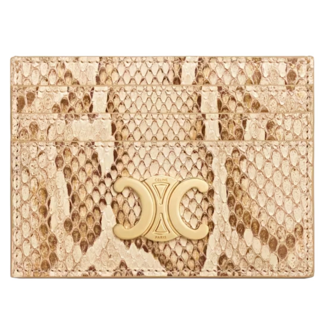 1 CELINE CARD HOLDER TRIOMPHE IN PYTHON