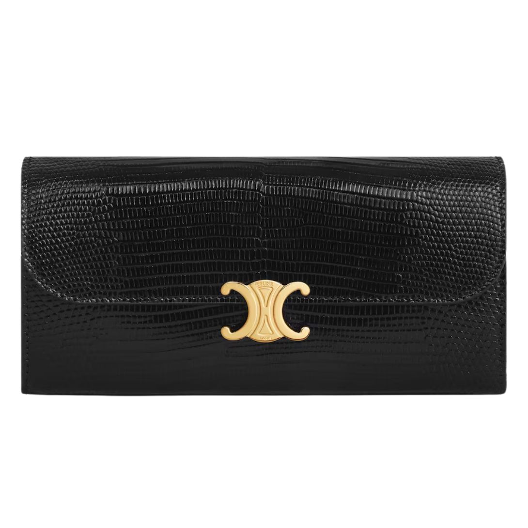 1 CELINE LARGE WALLET TRIOMPHE IN LIZARD
