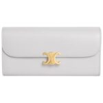 CELINE LARGE WALLET TRIOMPHE IN LIZARD CLOUDY GREY