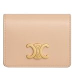 CELINE TRIOMPHE BUSINESS CARD HOLDER IN SHINY CALFSKIN BLACK