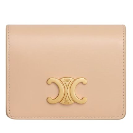 CELINE TRIOMPHE BUSINESS CARD HOLDER IN SHINY CALFSKIN BLACK
